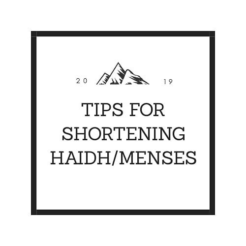 Tips for shortening Haidh/Menses